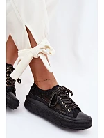 Lee Cooper Dámske šnurovacie tenisky na platforme LCW-26-44-4479 Black Lee Cooper Dámske šnurovacie tenisky na platforme LCW-26-44-4479 Black