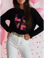 Dámsky oversize sveter HARPER black FashionStreet MY1982