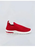 Červené dámske nazúvacie športové topánky (LDH886)