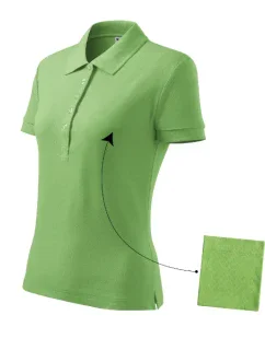 Bavlnená polokošeľa dámska trávovo zelená