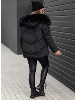 Dámska prešívaná zimná bunda FIXMIX s kapucňou čierna FashionStreet TY4672