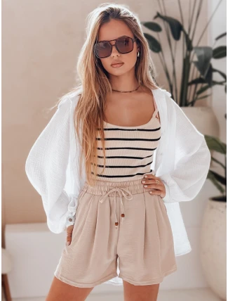 Dámske látkové šortky SUMMER TRIP khaki FashionStreet SY0435 Dámske látkové šortky SUMMER TRIP khaki FashionStreet SY0435