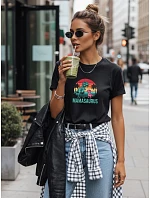 Dámske tričko s potlačou Mamasaurus na Deň matiek čierne FashionStreet NX5027RY Dámske tričko s potlačou Mamasaurus na Deň matiek čierne FashionStreet NX5027RY