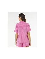 Dámske tričko RIP CURL Hotel Malibu Embroid Shirt, ružové Dámske tričko RIP CURL Hotel Malibu Embroid Shirt, ružové
