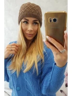 Fleecová čiapka K204 hnedá