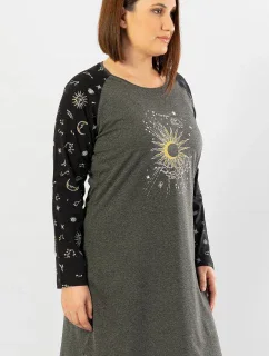 Dámska nočná košeľa s dlhým rukávom The moon