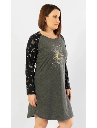 Dámska nočná košeľa s dlhým rukávom The moon Dámska nočná košeľa s dlhým rukávom The moon