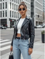 Dámska kožená bunda EKLIN black FashionStreet TY4554 Dámska kožená bunda EKLIN black FashionStreet TY4554