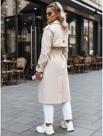 FashionStreet béžový dvojradový kabát TY5351 FashionStreet béžový dvojradový kabát TY5351
