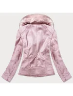 Dámske semišové ramonesky s kožušinou púdrovo ružové (6501big) Dámske semišové ramonesky s kožušinou púdrovo ružové (6501big)