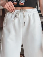 Dámske tepláky so širokými nohavicami DRESMOOD PREMIUM ecru FashionStreet UY2687