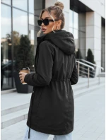Dámska bunda parka s odnímateľnou kapucňou čierna FashionStreet TY5394