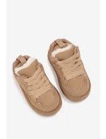 Detské tenisky vyhrievaný plyšový kožuch Beige Mireen Detské tenisky vyhrievaný plyšový kožuch Beige Mireen