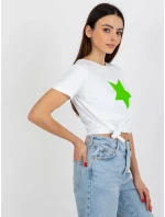 Dámske tričko RV TS 8626.00 biela zelená - FPrice Dámske tričko RV TS 8626.00 biela zelená - FPrice