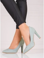 Štýlové lodičky dámske šedo-strieborné na ihličkovom podpätku Štýlové lodičky dámske šedo-strieborné na ihličkovom podpätku