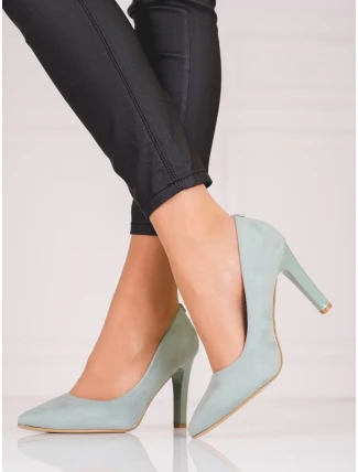 Štýlové lodičky dámske šedo-strieborné na ihličkovom podpätku Štýlové lodičky dámske šedo-strieborné na ihličkovom podpätku