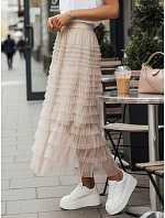 PASTELLA béžová tylová sukňa FashionStreet CY0422 PASTELLA béžová tylová sukňa FashionStreet CY0422