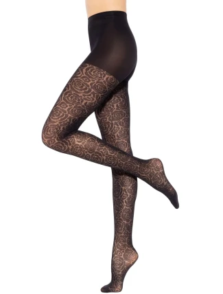 Dámske pančuchy 04 Floral plus - GATTA