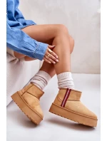 Śniegowce Damskie Na Platformie Ocieplane Camel Lomessa