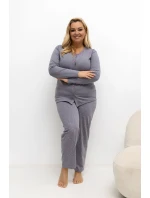 Pohodlné pyžamo pre plnoštíhly model 221198 Forever Pink Pohodlné pyžamo pre plnoštíhly model 221198 Forever Pink