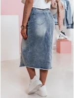 VINTAGO FashionStreet dámska džínsová midi sukňa CY0474 VINTAGO FashionStreet dámska džínsová midi sukňa CY0474