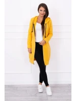Mikina s kapucňou v horčicovej farbe