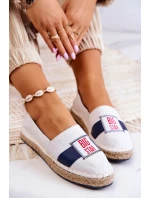 Damskie Espadryle Wsuwane Big Star JJ274964 Biało-Granatowe