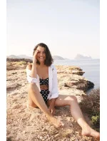 Dámske plavky Anya Riva Spot Bandeau Navy/Vanilla Top SW1453 - Panache