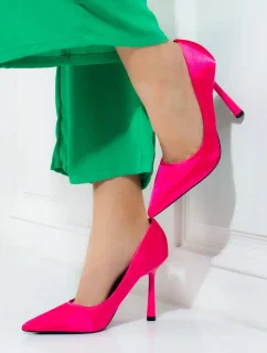 Krásne dámske ružové lodičky na ihličkovom podpätku