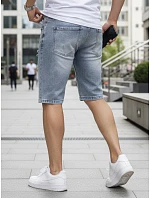 Pánske džínsové šortky s odretou modrou FashionStreet SX2578