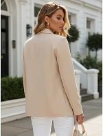 Dámska elegantná bunda béžová FashionStreet PY0147 Dámska elegantná bunda béžová FashionStreet PY0147
