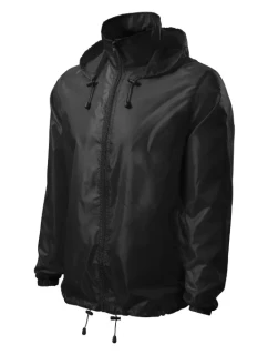 Windy unisex vetrovka čierna