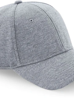 Beechfield B 677 6-panelová čiapka s kšiltom „Jersey Athleisure“ 53.0677 melírovaná sivá
