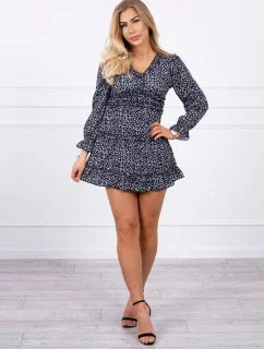 Šaty s ozdobnými volánikmi čierne