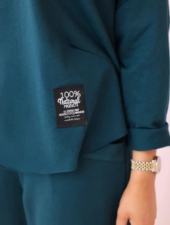 Bavlnená mikina nohavice set navy