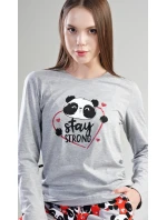 Dámske pyžamo s dlhými nohavicami „Stay strong“
