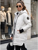 Dámska prešívaná prechodná bunda s kapucňou, svetlošedá, FashionStreet TY5788 Dámska prešívaná prechodná bunda s kapucňou, svetlošedá, FashionStreet TY5788