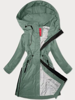 Svetlozelená jednoduchá dámska bunda s kapucňou LHD (LHD-24592)