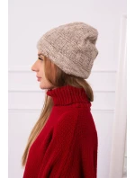 Fleecová čiapka Edyta K298 béžová