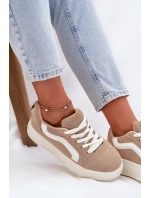 Sneakersy Damskie Na Platformie Khaki Tellnira
