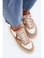 Dámske semišové kožené tenisky Zazoo N1108S5 beige Dámske semišové kožené tenisky Zazoo N1108S5 beige