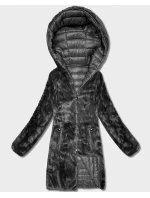 Obojstranná bunda - dámska kožušinová Goodlookin graphite (P3-6001-27) Obojstranná bunda - dámska kožušinová Goodlookin graphite (P3-6001-27)