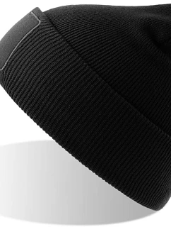Atlantis Headwear Wind-S Patch Pletená čiapka s nášivkou 33.0293 čierna
