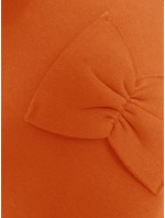 Teplá oranžová dámska mikina s mašľami (23999)