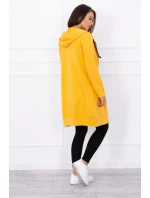 Mikina s kapucňou v horčicovej farbe