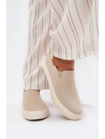 Trampki Damskie Slip-On Big Star RR274721 Beżowe
