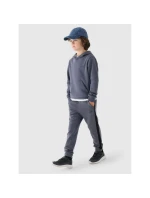 Chlapčenská mikina bez prúžkov s kapucňou 4F Junior 4FJWMM00TSWSM1292-25S