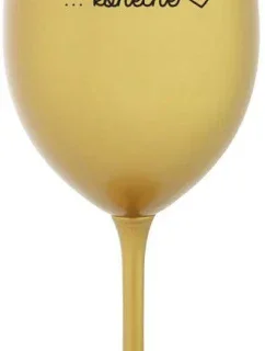 ...KONEČNĚ - zlatá sklenice na víno 350 ml