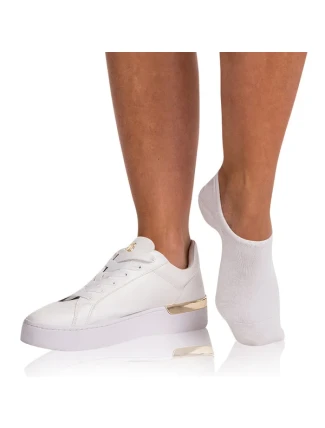 Bambusové veľmi nízke dámske ponožky BAMBUS FOOTIES SOCKS - BELLINDA - biele