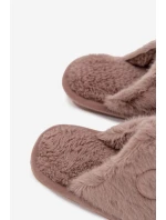 Detské papuče s kožušinou - tmavobéžové Norene Detské papuče s kožušinou - tmavobéžové Norene